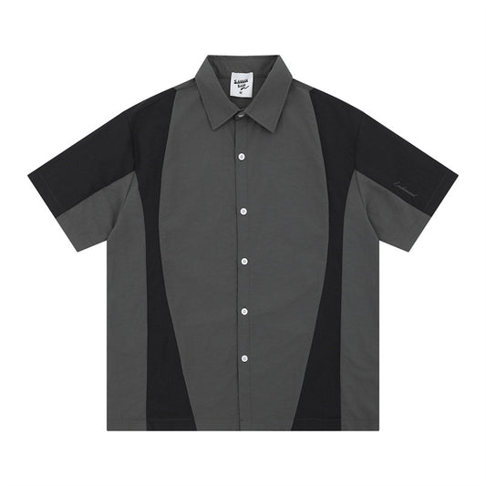 Hip Hop Shirts For Boys Lapel Shirt Short Sleeve, Summer T-Shirt