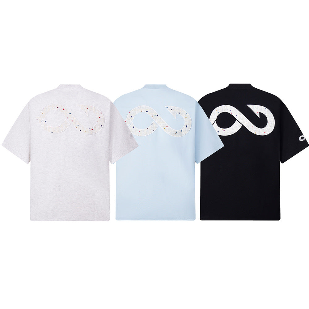 Hip Hop Clothes New York Vintage Embroidered Short Sleeve T-Shirt
