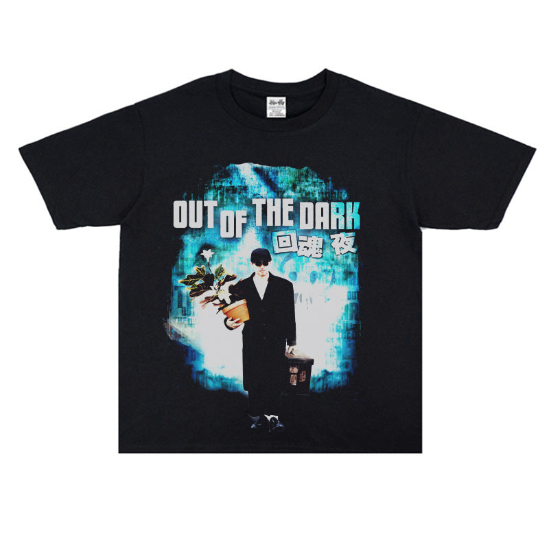 Film Star T Shirt Stephen Chow Funny Trendy Cotton Short Sleeve Loose round Neck Retro T-shirt