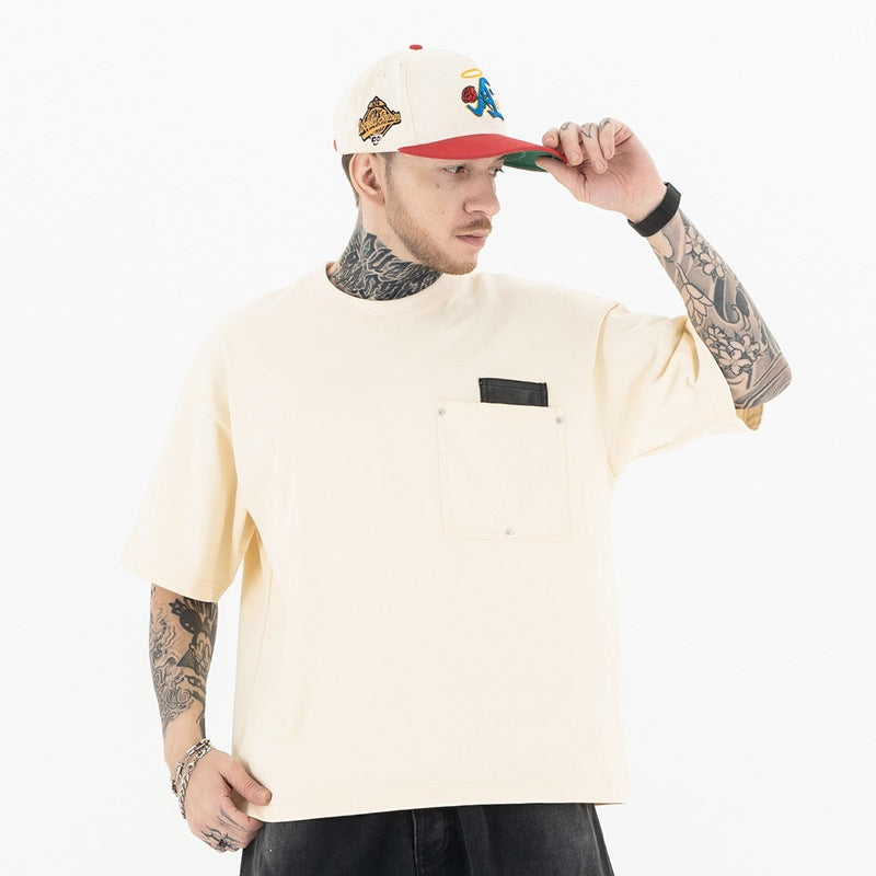 Vintage 90s Hip Hop Clothing Embroidered Short Sleeve T-Shirt
