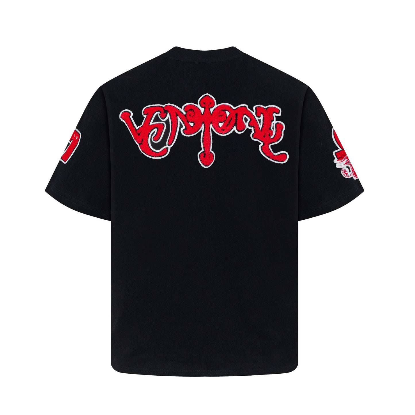 Hip Hop Clothing Summer Short Sleeve Vintage Embroidered T-Shirt Short Sleeve