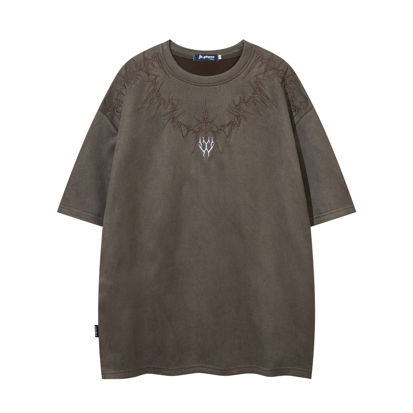 Hustle vintage t-shirt summer embroidery short sleeve t