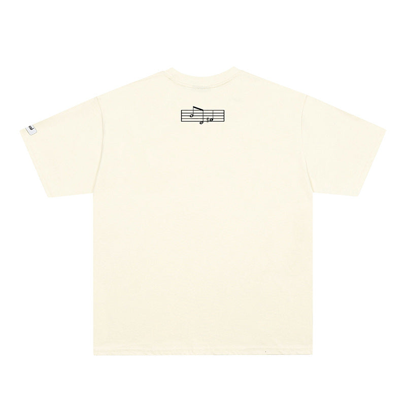 Vintage Tišö Rt sheet music print short-sleeved T-shirt