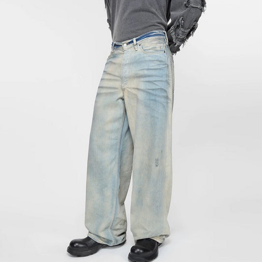 Rock Revival Jeans Ripped Jeans Straight Slim-fit Washed Old Trousers