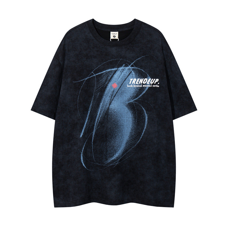US drip outfits Summer Vintage Casual Loose Short Sleeve T-Shirts