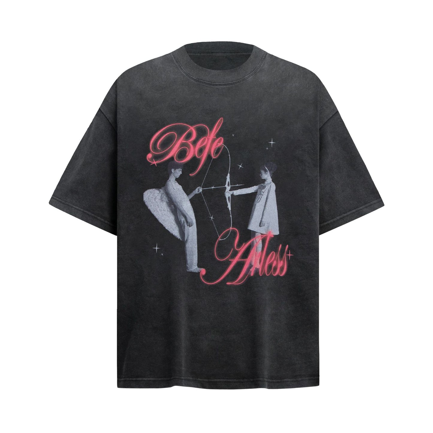 Unisex T-shirts Street Vintage Comic Character Men's Loose Short Sleeve T-Shirt