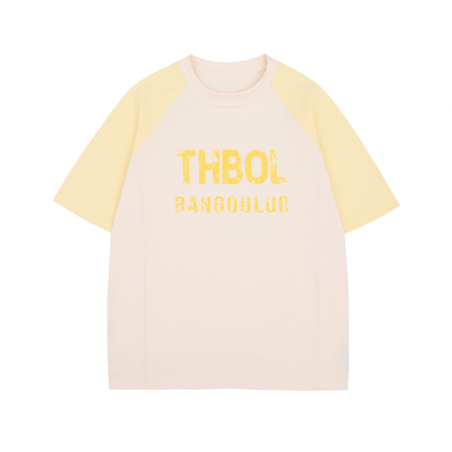 Unisex T-shirts Summer Men's and Women's Splicing Letter Pattern Short Sleeve T-Shirts