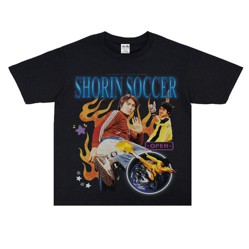 Film Star T Shirt Stephen Chow Short Sleeve American Retro T-shirt Men and Women