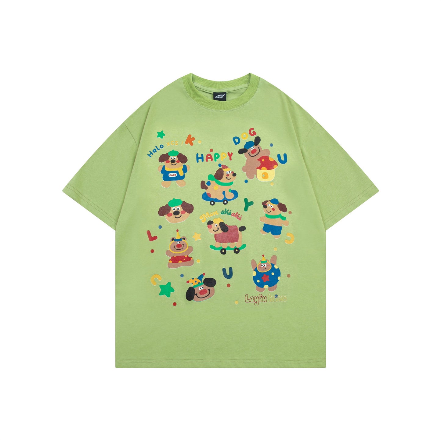Vintage tarz t shirt vintage cartoon doll print dopamine t-shirt
