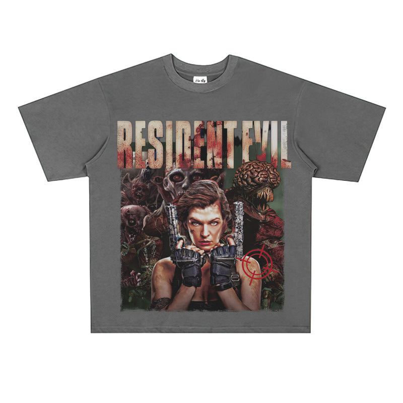 Film Star T Shirt Personalized Cotton Short Sleeve Loose Retro Design T-shirt for Men and Women
