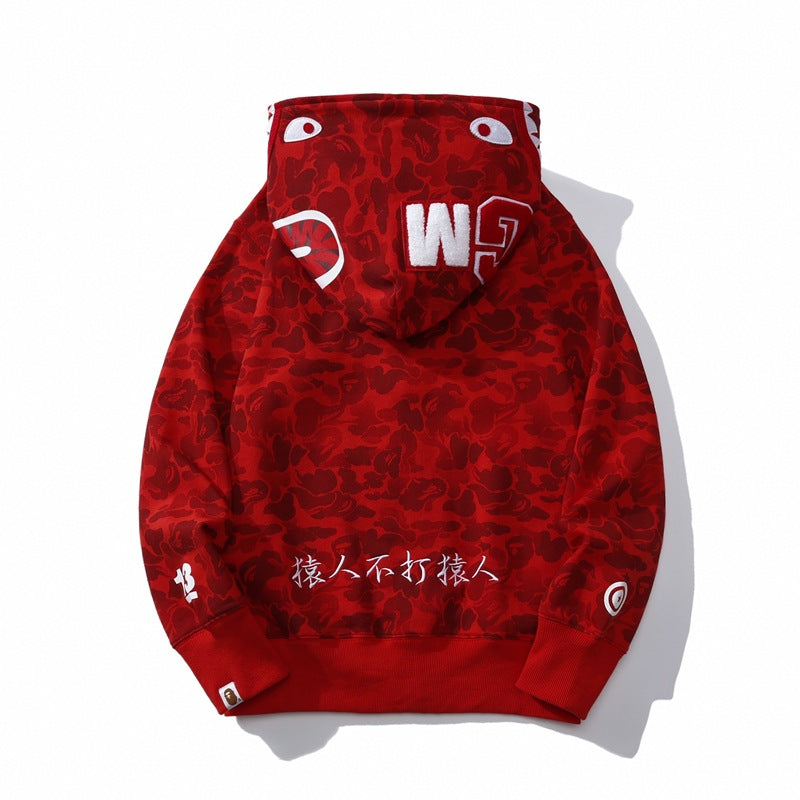 Ape Hoodie Anniversary Full Zip Hoodie Camo Shark Hooded Sweater Jacket