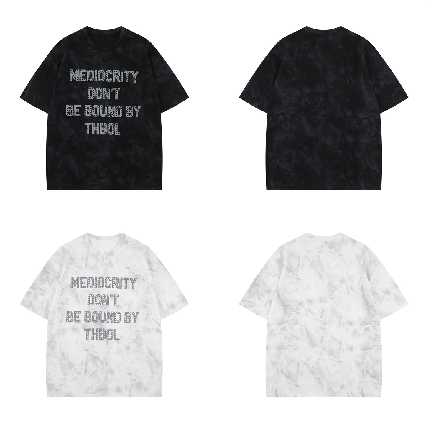 Nyc T Shirt Tie-dye Alphabet Print Short Sleeve T-Shirt Summer Loose Top