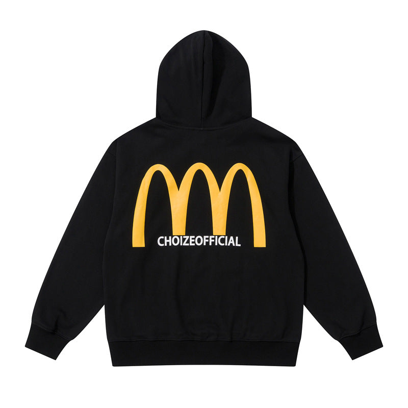 Streetwear Hoodie Alphabet Print Hooded Sweater Hip Hop Loose Jacket