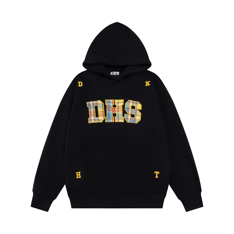 Streetwear Hoodie Embroidered Hooded Sweater Vintage Loose Hoodie