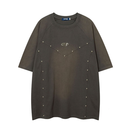 Hip Hop Clothing Vintage Loose Short Sleeve T shirt