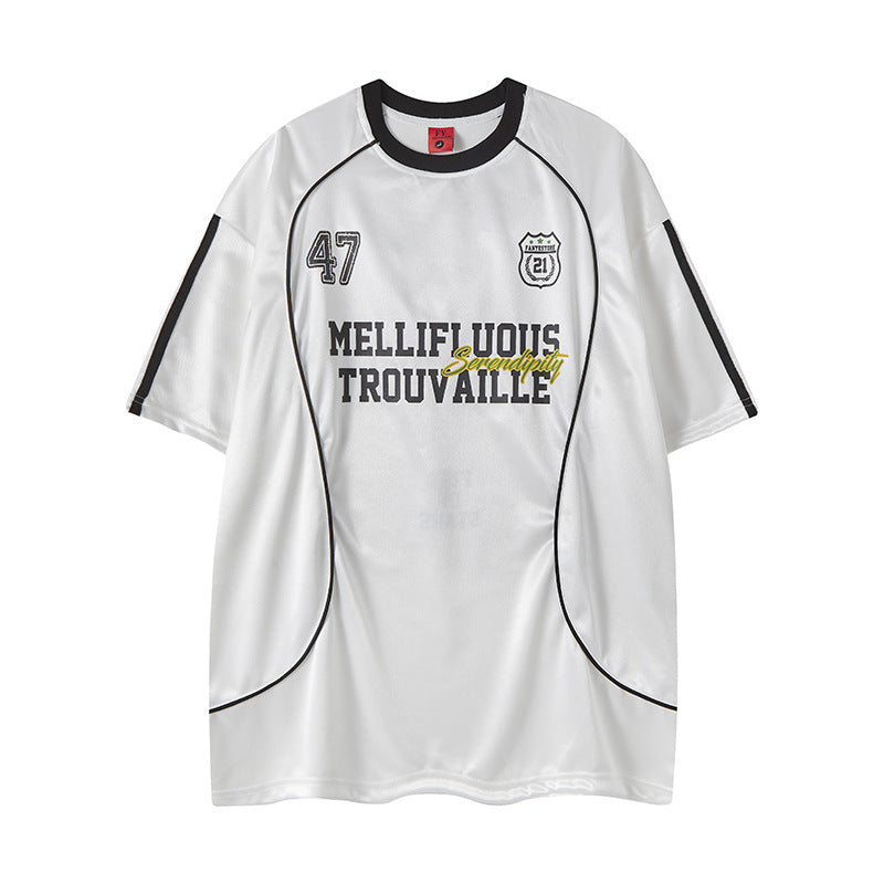 New York Hip Hop Style Casual Letter Loose Short Sleeve T-Shirt