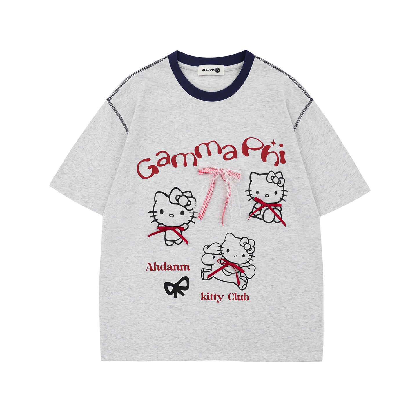 Nyc T Shirt Vintage Cartoon Foam Printed Short Sleeve T-Shirt Summer Loose Top