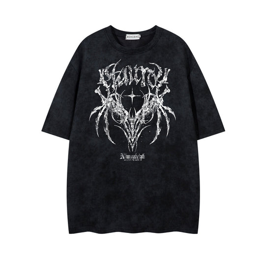 Ye T Shirt Skull Print Short Sleeve T-Shirt