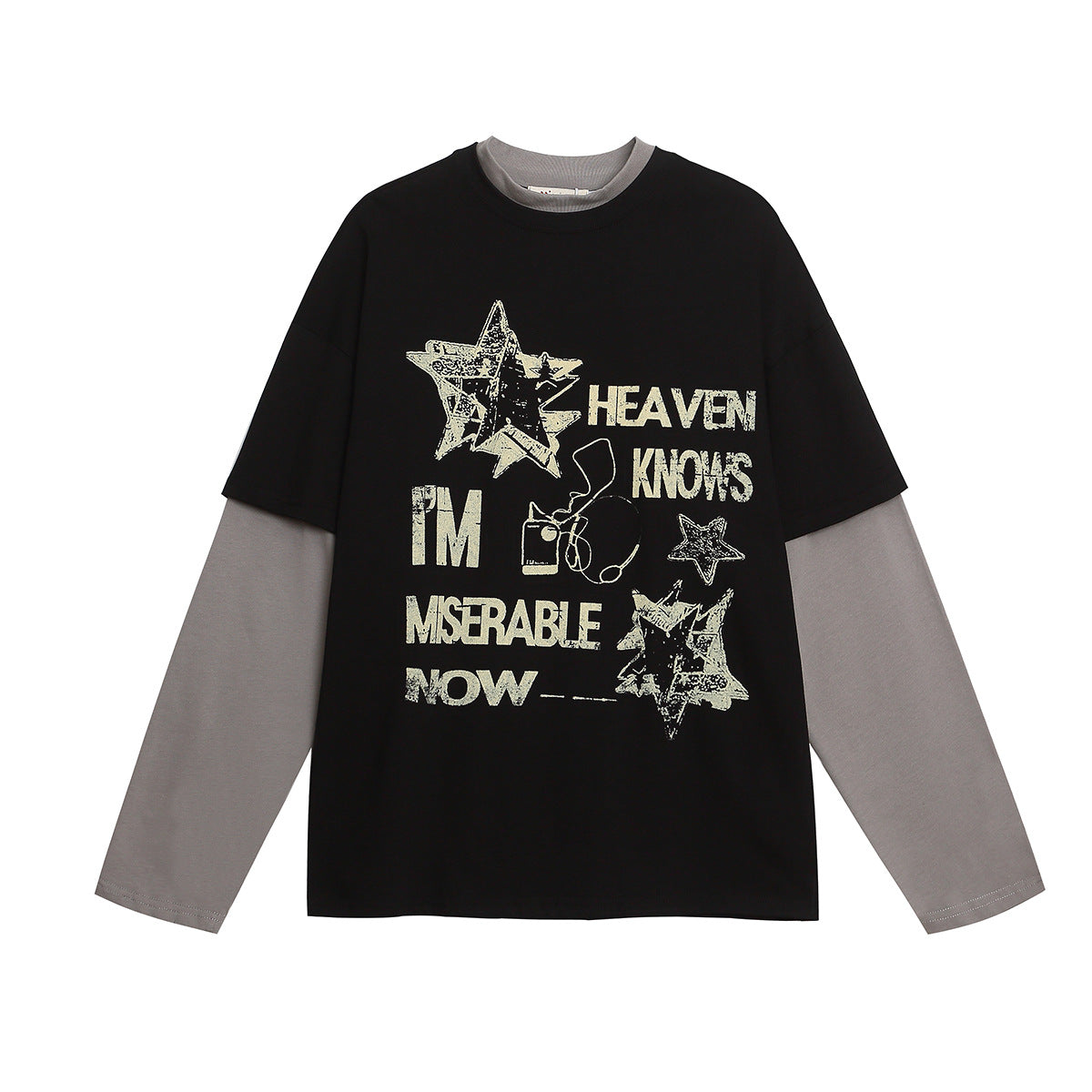 Unisex long-sleeved shirt men's autum campus style