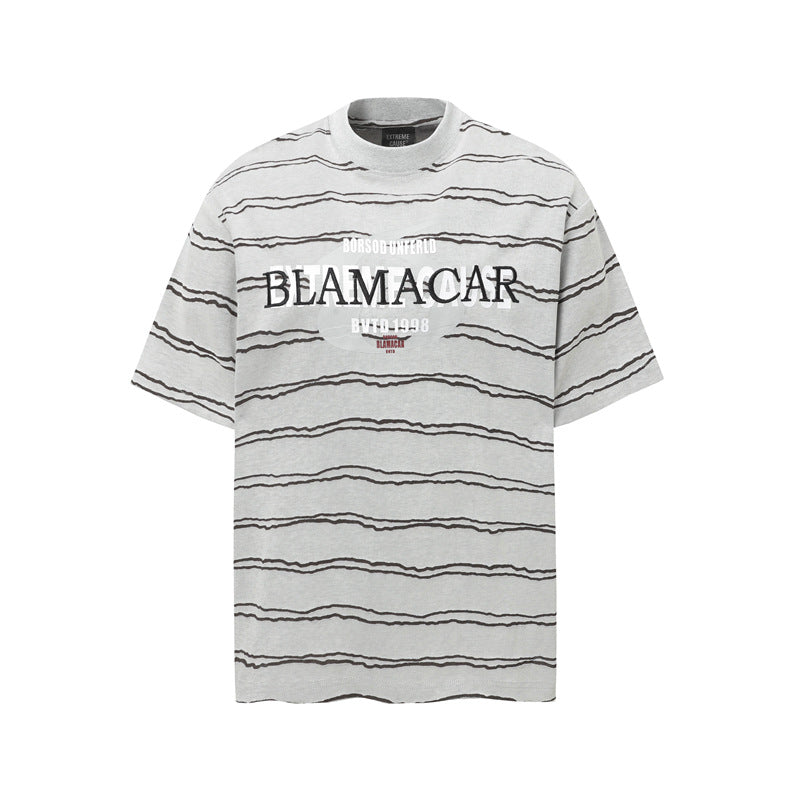 Stone Wash T shirt Short Sleeve T-Shirt Loose Casual Top