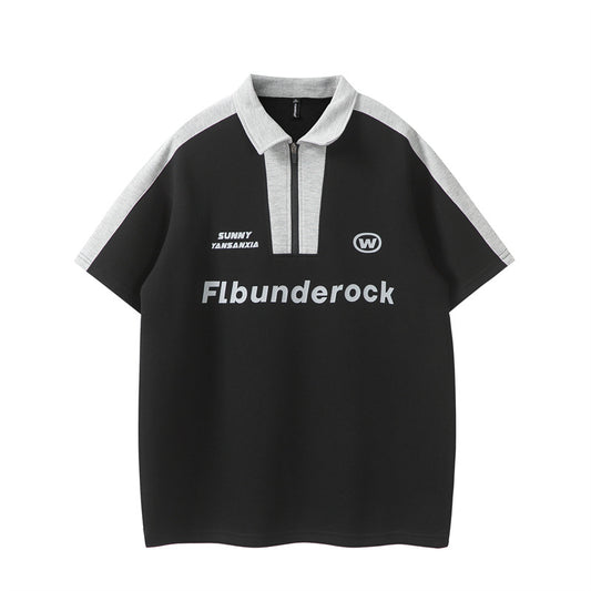 Stone Wash T shirt Polo shirt