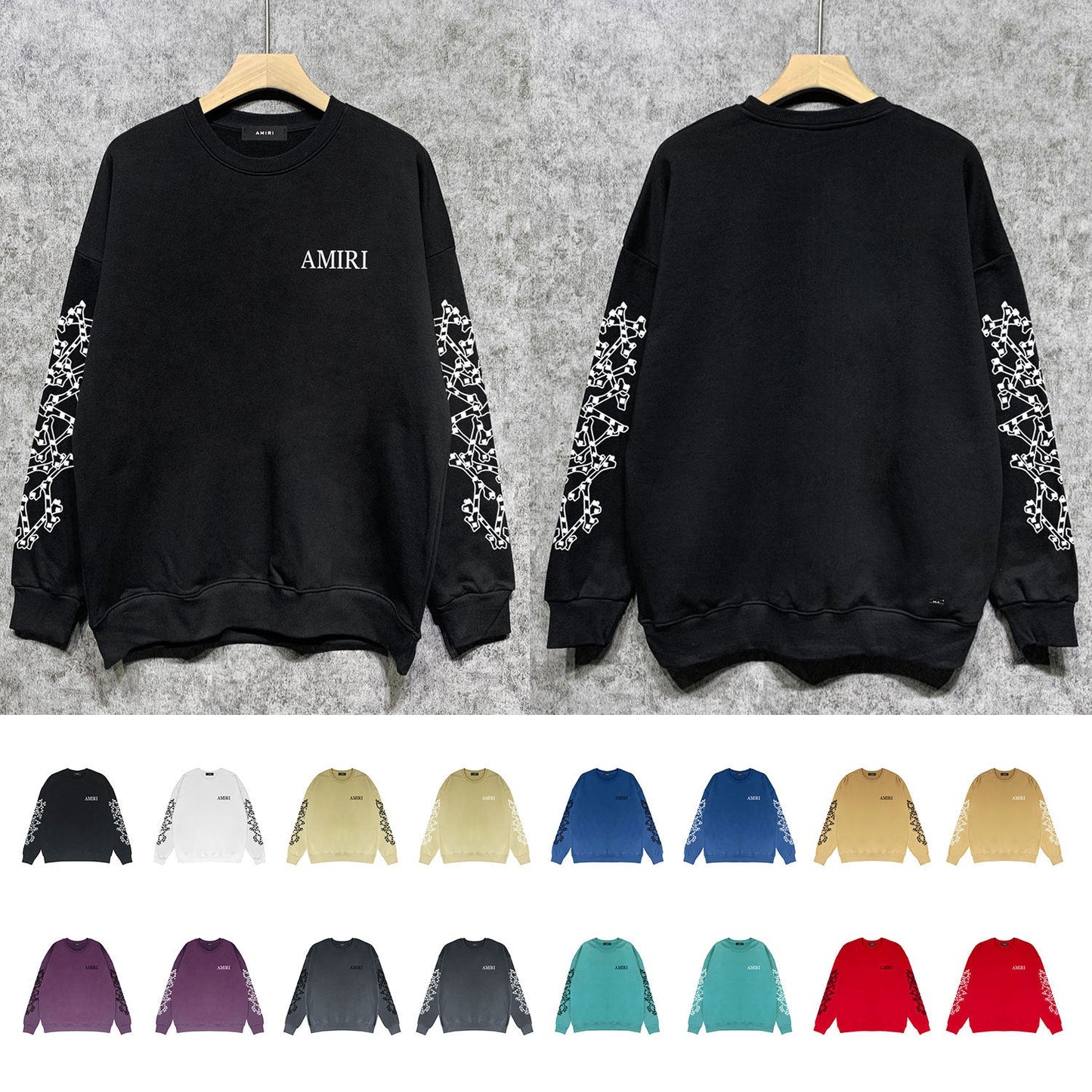 Amiri Hooide Crew Sweatshirts Crew Neck Sweater