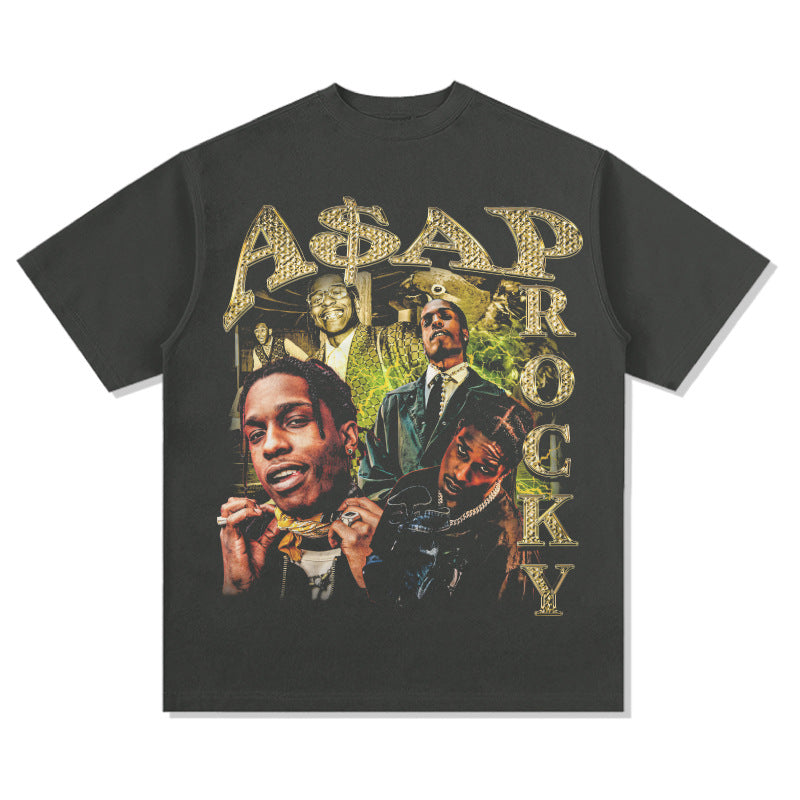 Cool t rapper A $AP Rocky print t-shirt vintage