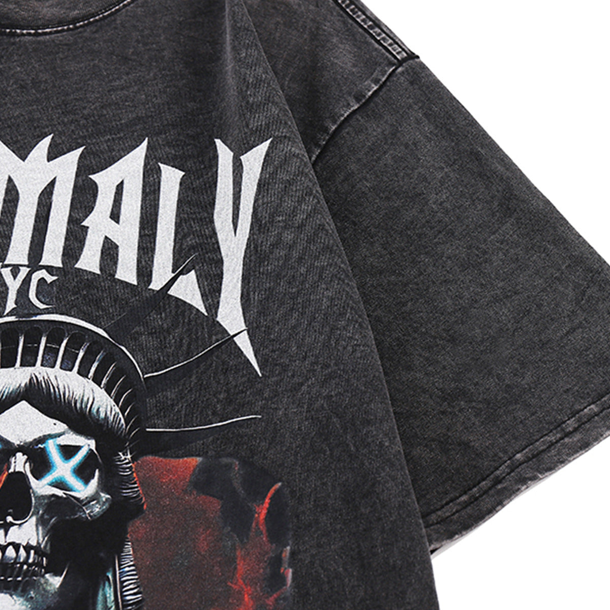 Hip hop clothing new york summer hip hop skull t-shirt short sleeve