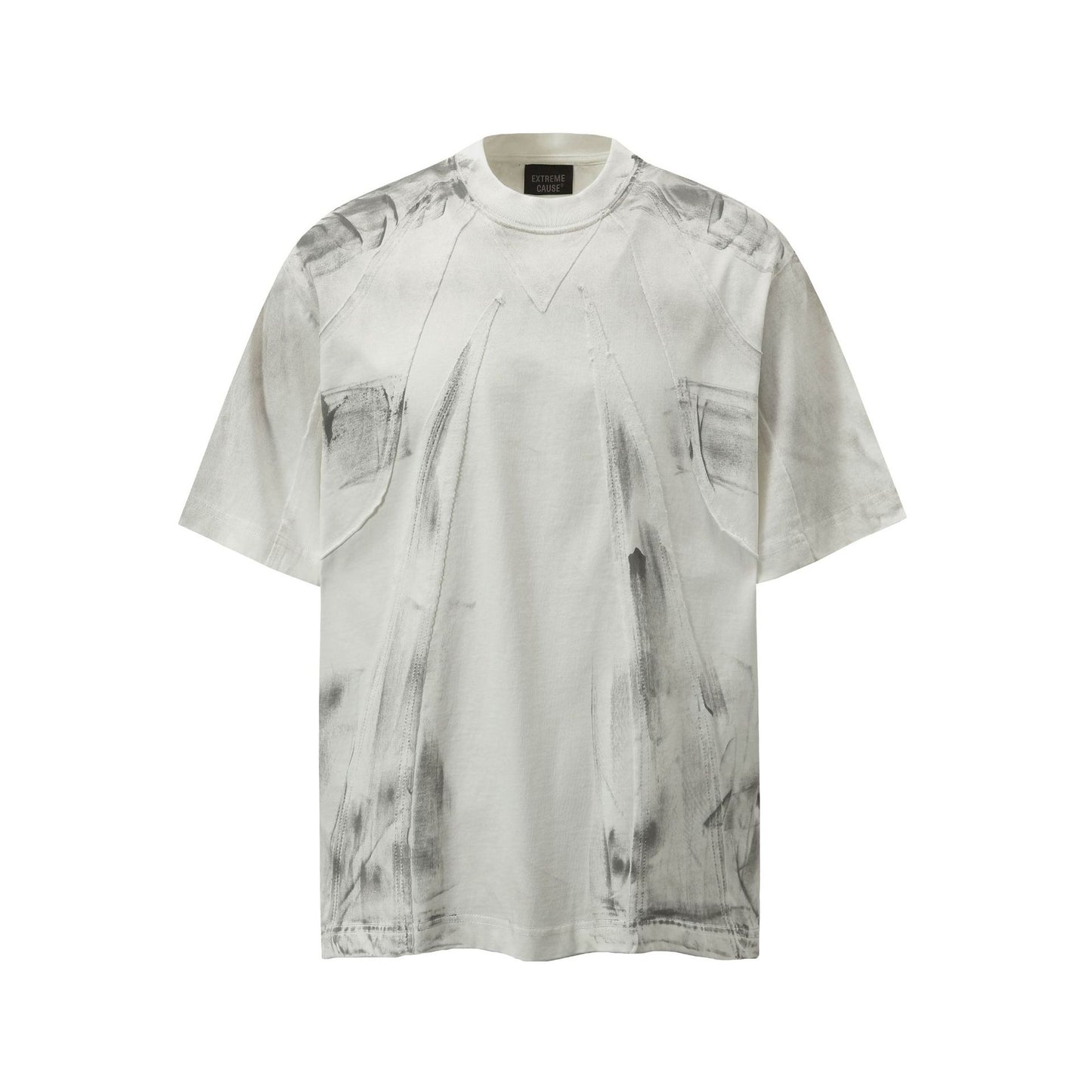 Retro Style Shirt For Mens Doodle Wash T-Shirt Short Sleeve