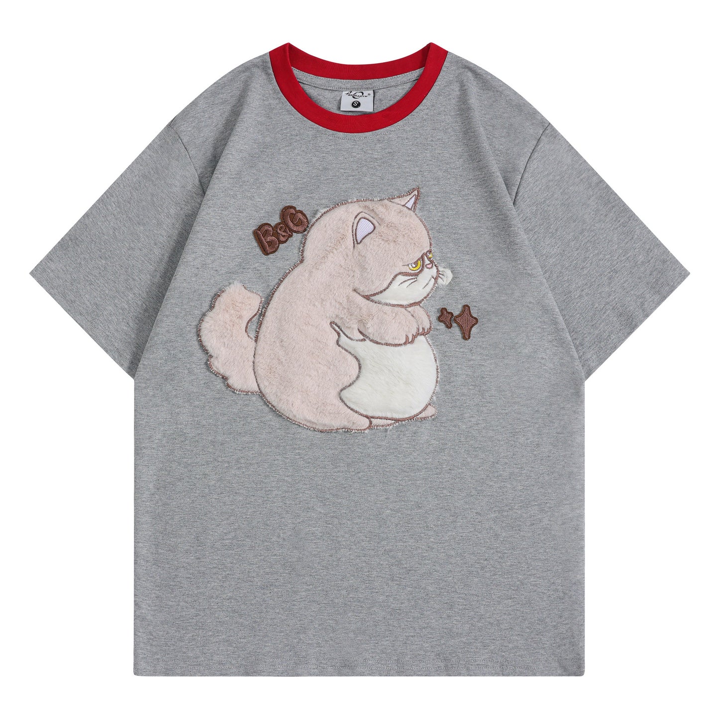 Camisetas streetwear Summer, Vintage Pussy Casual Loose Short Sleeve T-Shirt