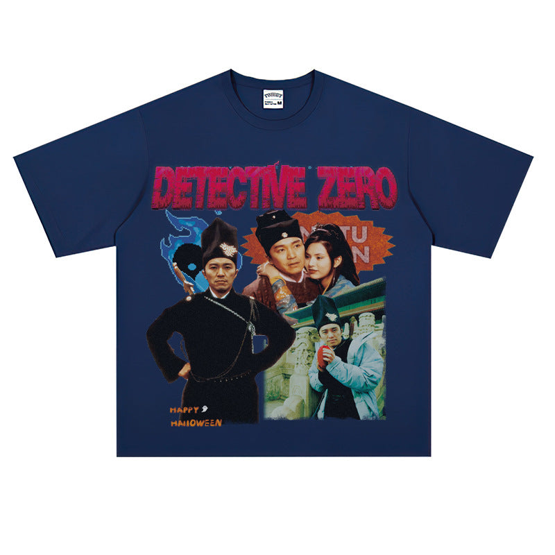 Film Star T Shirt Hong Kong Movie Surrounding Stephen Chow Short Sleeve American Retro T-shirt