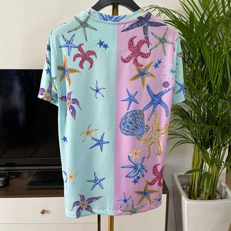 East Coast Shirts 3D Digital Print Men's Crew Neck Short Sleeve T-Shirt