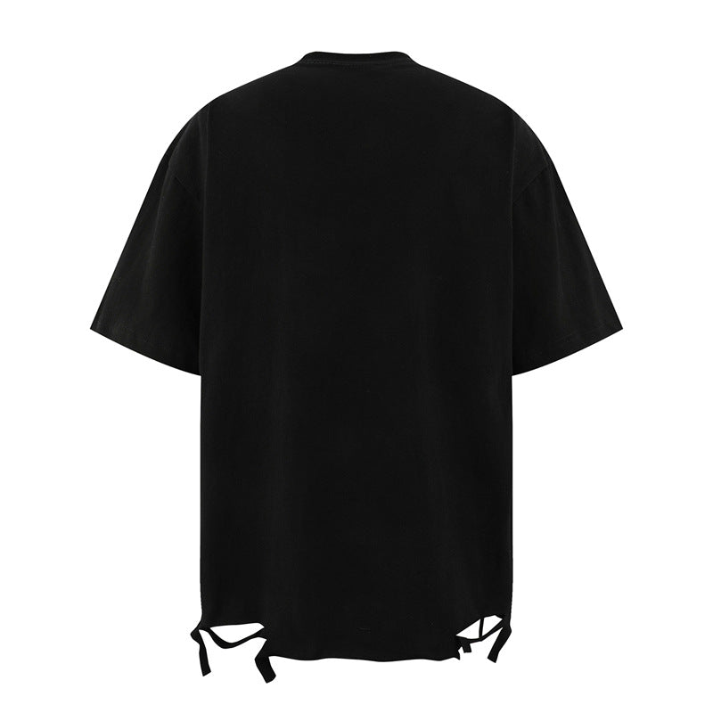 US drip outfits Summer Vintage Angel Muse Casual Loose Short Sleeve T-Shirts
