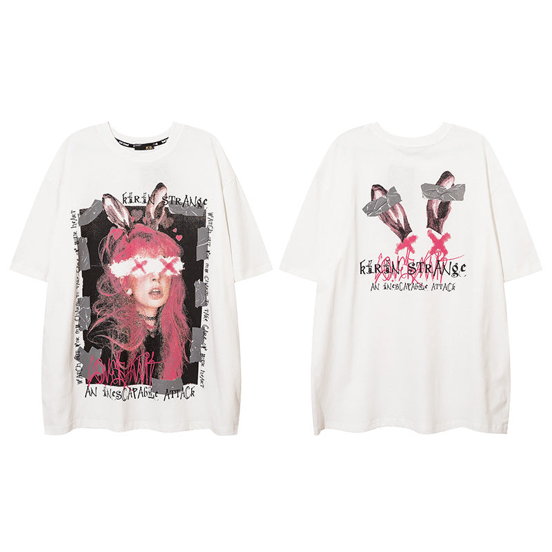 Vintage T Shirts Hip Hop Short Sleeve T-Shirt Summer Loose