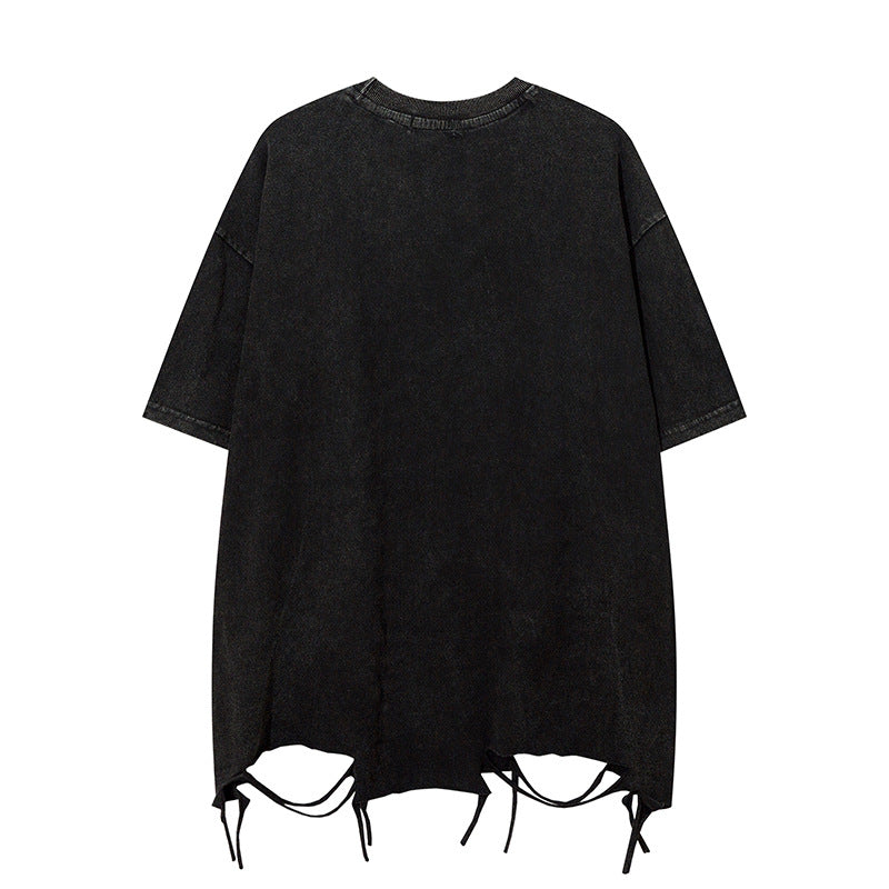 Nyc 1990 Shirt Vintage Necklace Short Sleeve T-Shirt Loose Top