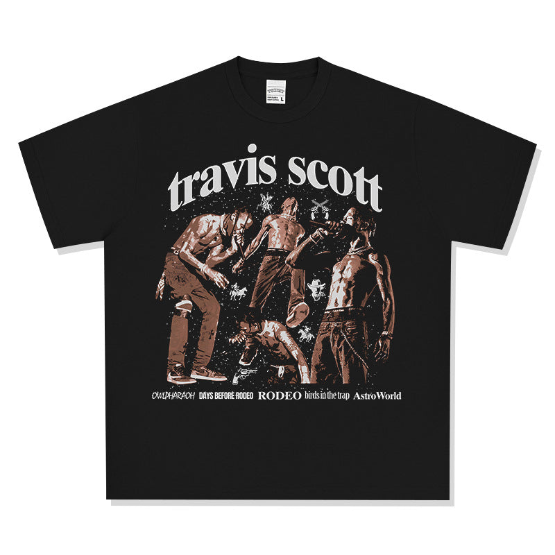 New york hip hop shop vintage hip hop scott print short sleeve t-shirt