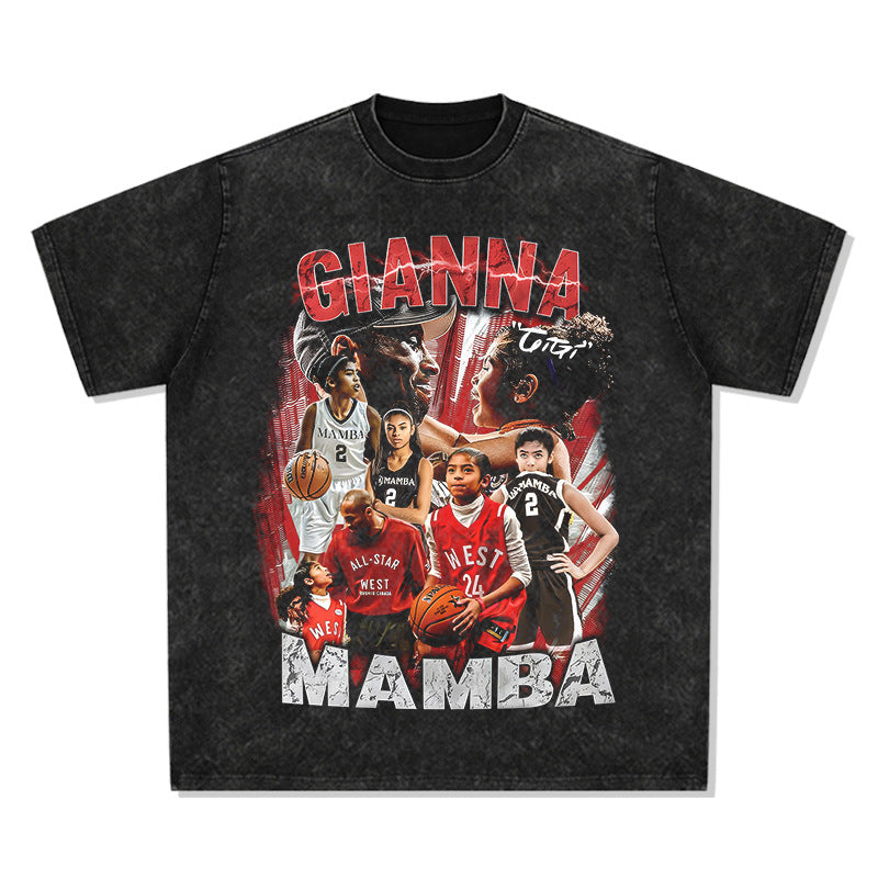 Cool t rapper kobi gigi vintage print t-shirt short sleeve