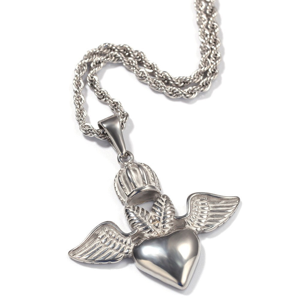 Jewelry Hip Hop Stainless Steel Pendant Necklace Punk Rock Rapper