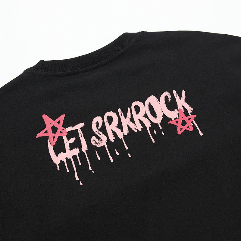 Nyc 1990 Shirt Summer Loose Playing Card Print T-Shirt