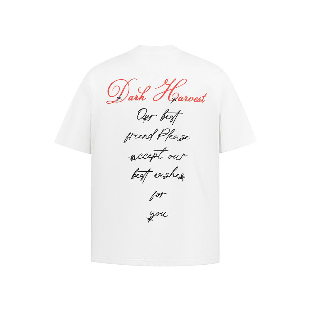 Nostalgia T Shirts Vintage Floral Print Short Sleeve Crew Neck T-Shirt
