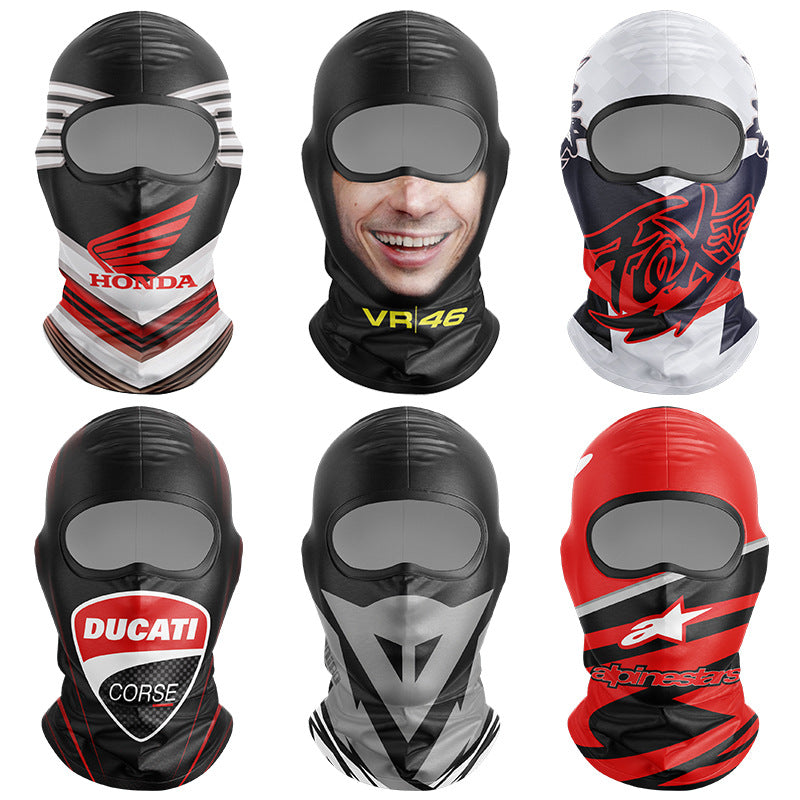 Cycling Windproof Hood Summer Sunscreen Ice Silk Fabric