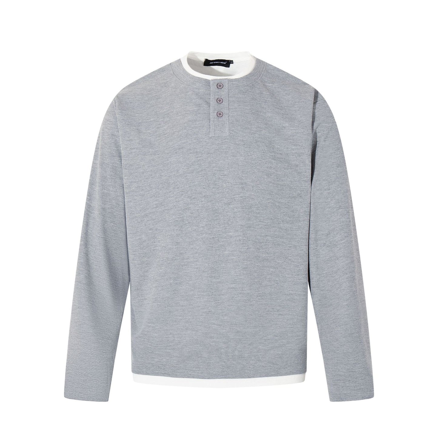 Unisex long-sleeved shirt autumfake two-piece