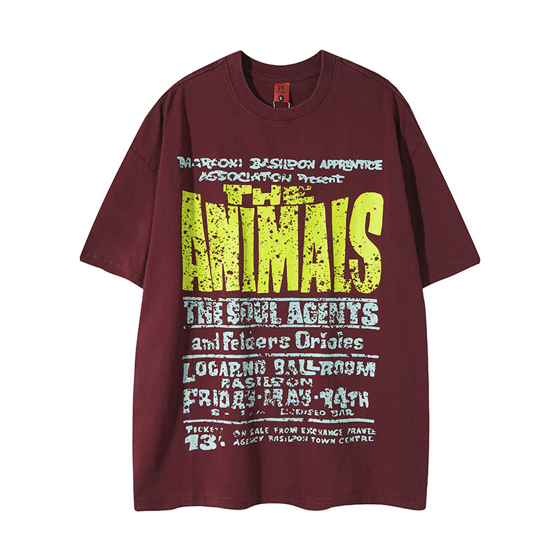 Nyc T Shirt Alphabet Print Short Sleeve T-Shirt Summer Loose Casual