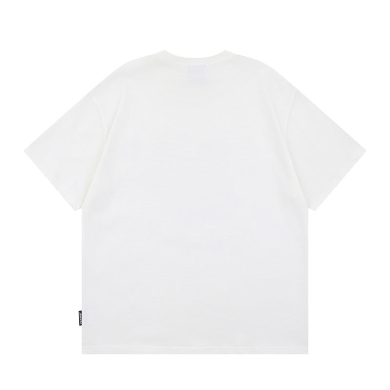 US drip outfits Summer Vintage Pussy Print Casual Loose Short Sleeve T-Shirts