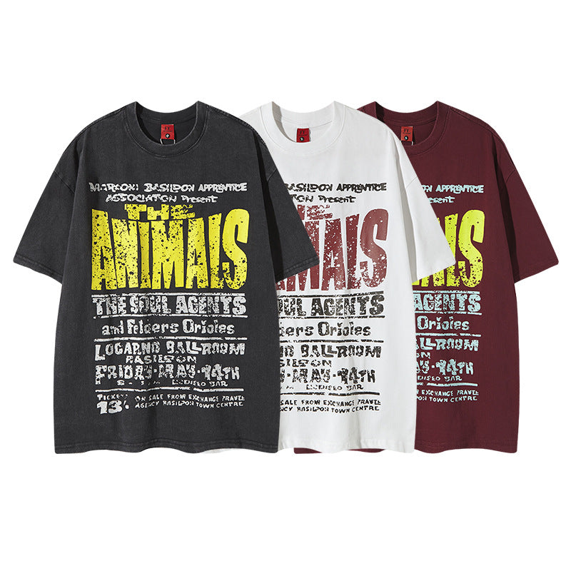 Nyc T Shirt Alphabet Print Short Sleeve T-Shirt Summer Loose Casual