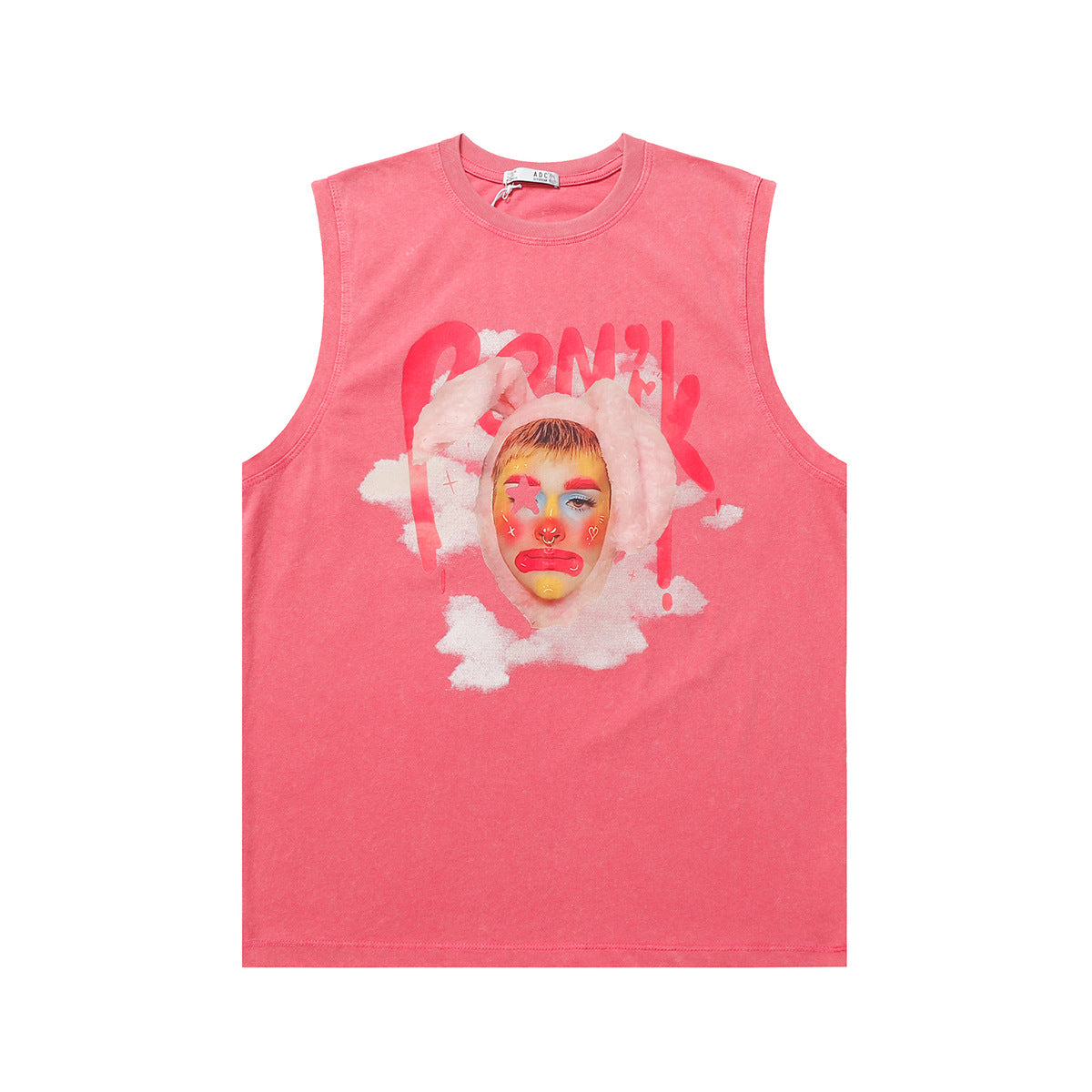Hip hop shirt summer vest clown print t-shirt