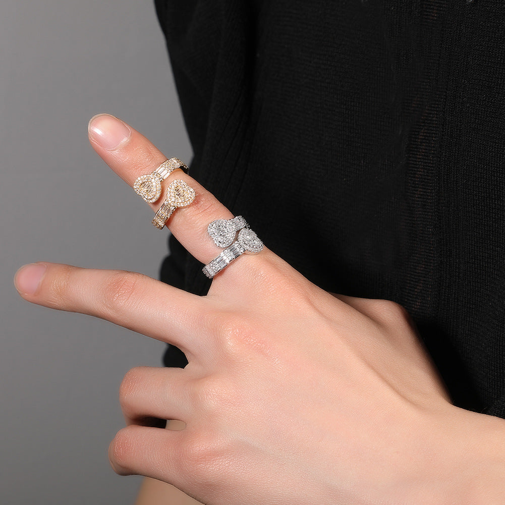 Rings Diamond Love Hip Hop Ring ins St. Valentine's