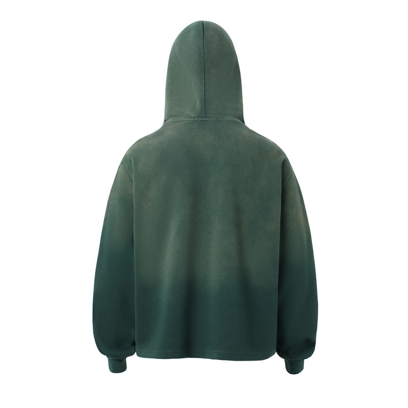 Streetwear Hoodie gradual change do old hooded sweater retro graffiti letter hoodie
