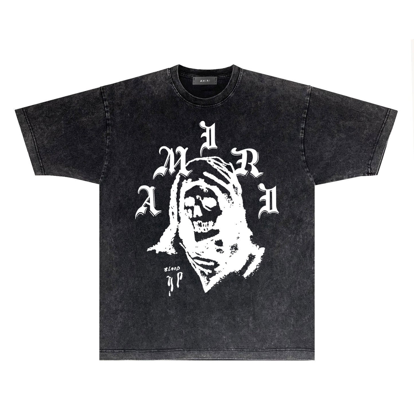 Amiri T-shirt Washed and Worn Retro Short Sleeve T-shirt