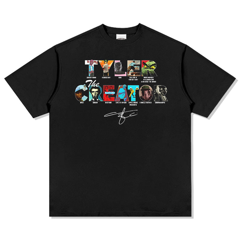 New york hip hop shop vintage hip hop The Creator Taylor print short sleeve t-shirt